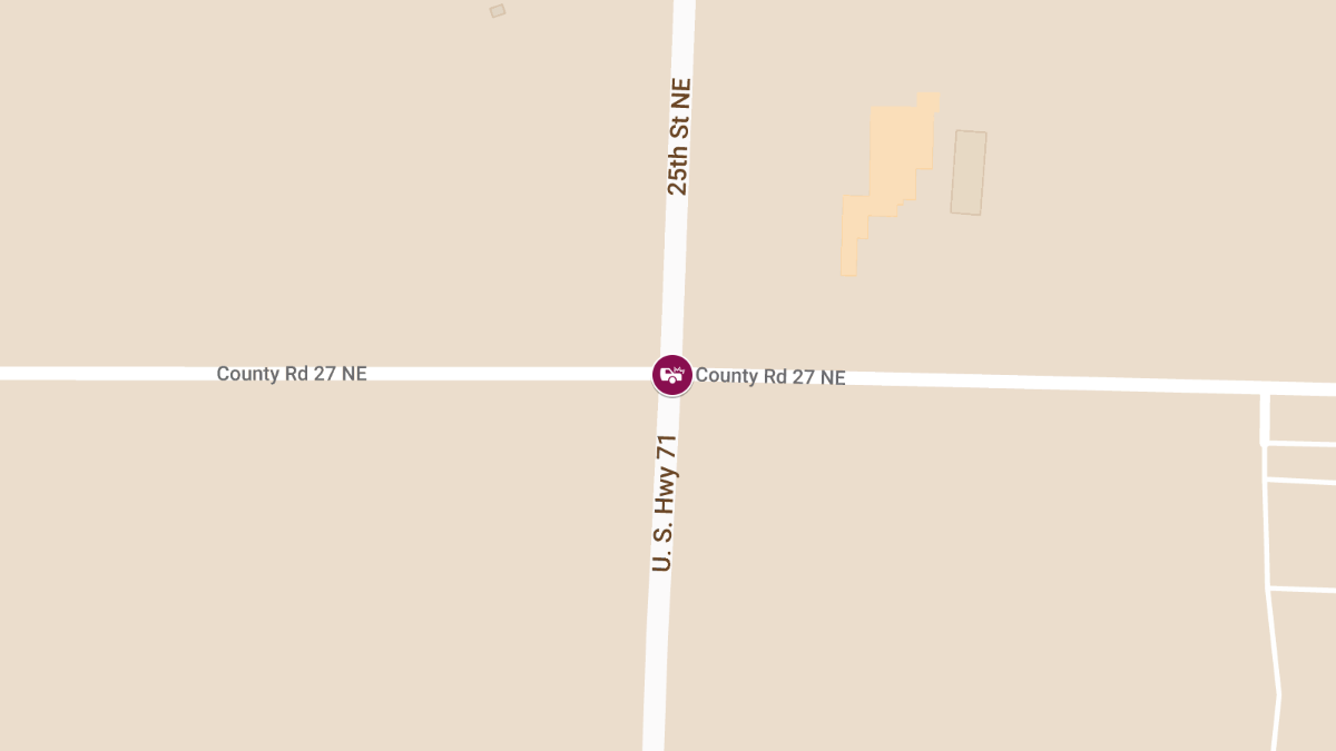 Injury Accident at Highway 71 and County Road 27 NE