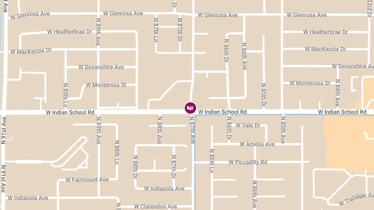 Injury Accident on Indian School Rd west of 87th Ave
