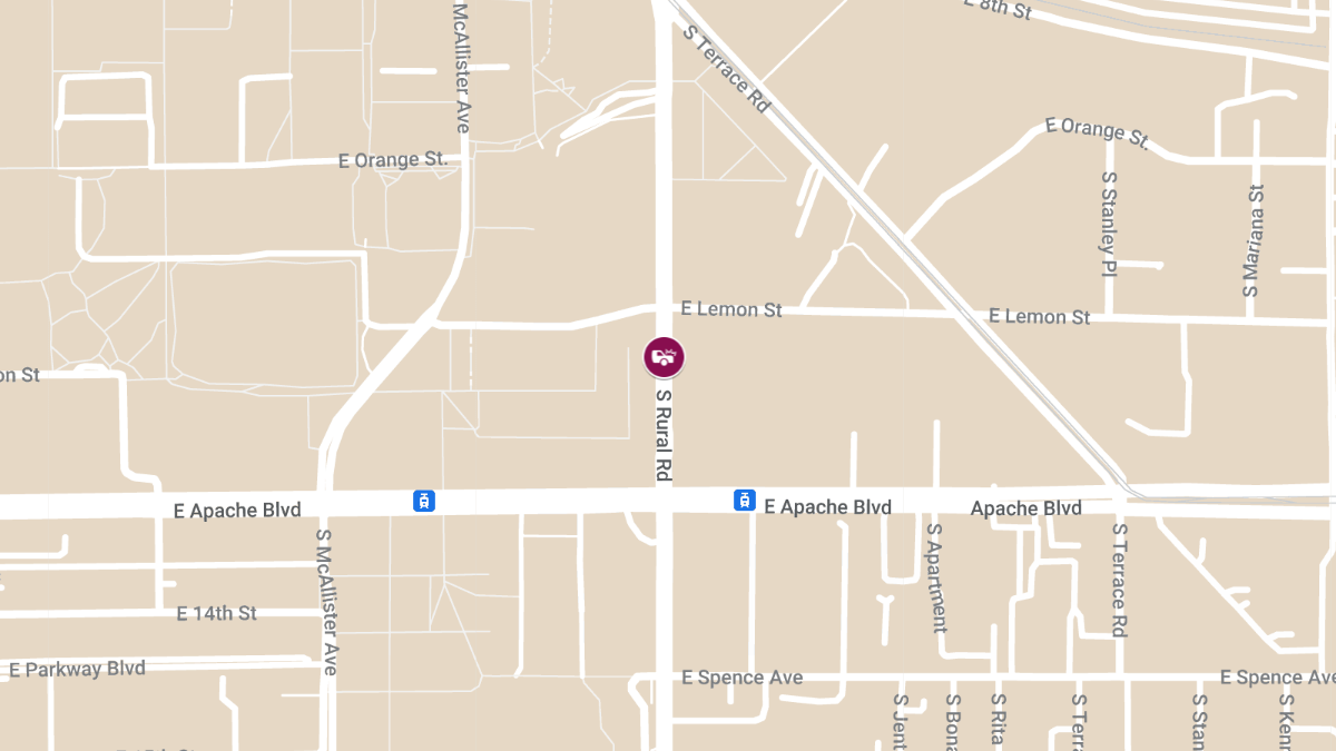 Injury Accident on Rural Rd North of Apache Blvd