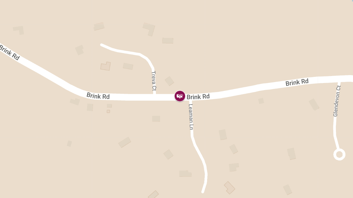Injury Collision at 10,800 Block of Brink Rd Near Leaman Ln