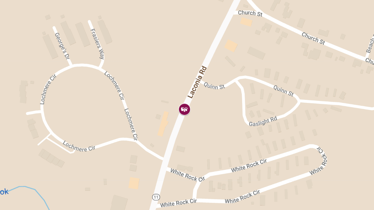 Injury Reported in Vehicle Crash on Laconia Rd