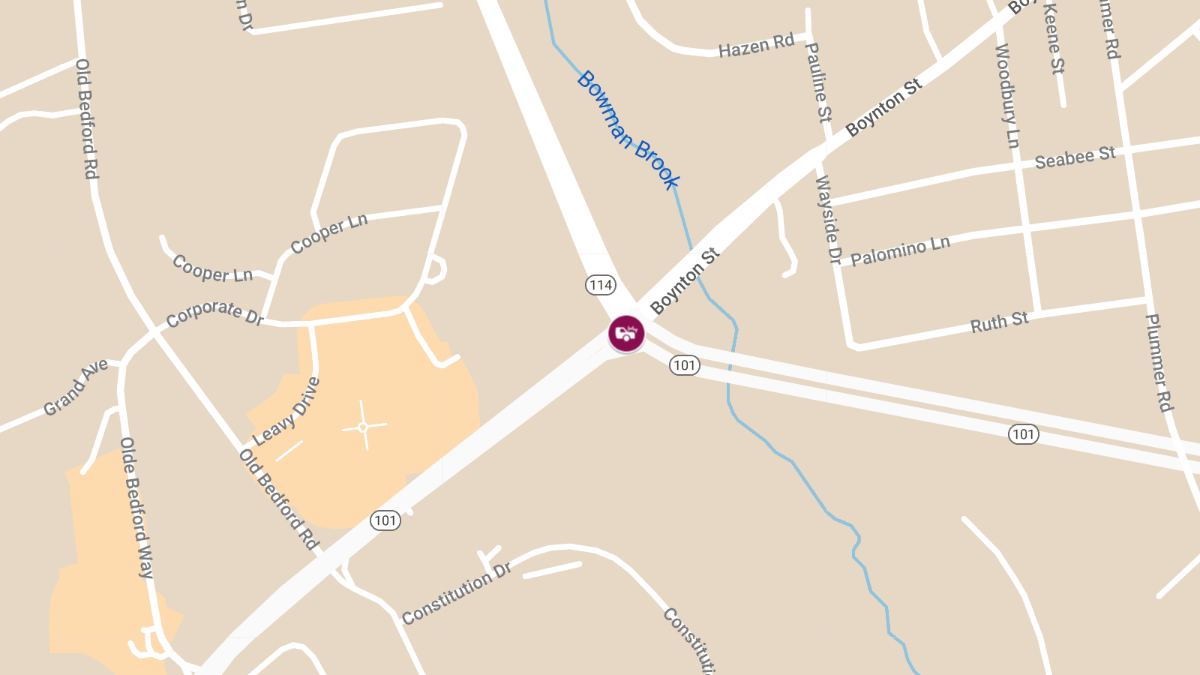 Injury in Accident at RTE 101 and Boynton St