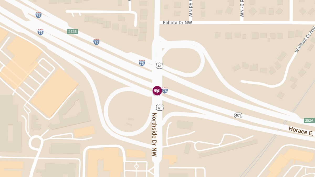 Major Crash on I-75 South at Northside Drive