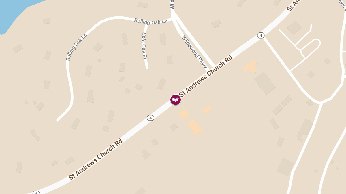 Motor Vehicle Accident on Saint Andrews Church Rd near Wildewood Parkway
