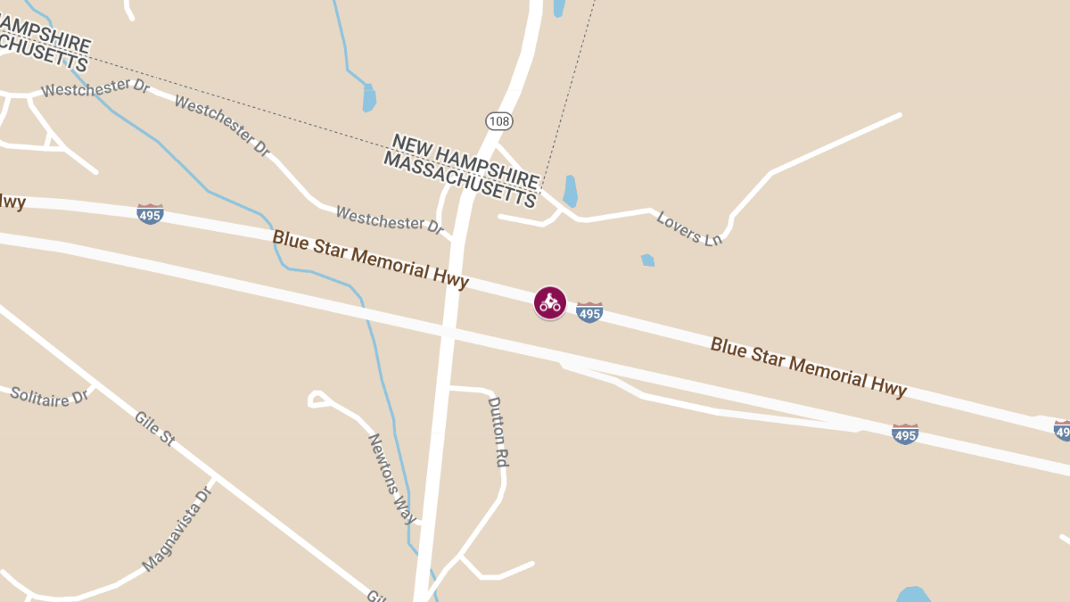 Motor Vehicle Crash with Injury on Interstate 495 SB IAO Exit 107