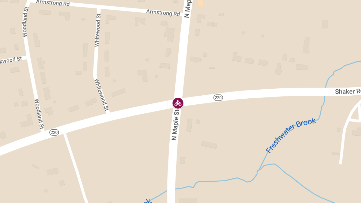 Motorcycle Accident at Enfield Shaker Rd and Maple St