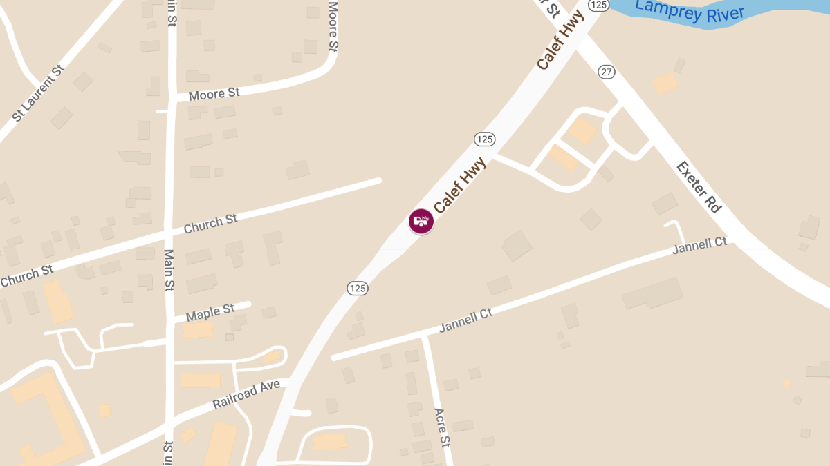 Motorcycle Accident with Injuries on Calef Hwy near Railroad Ave