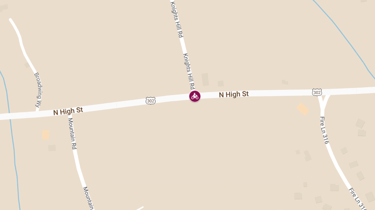 Motorcycle Accident with Medevac at Knights Hill and North High St