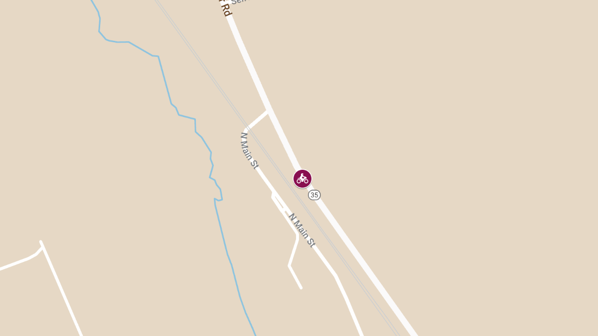 Motorcycle Crash Involving Pickup Truck on HWY 35 causes Injury