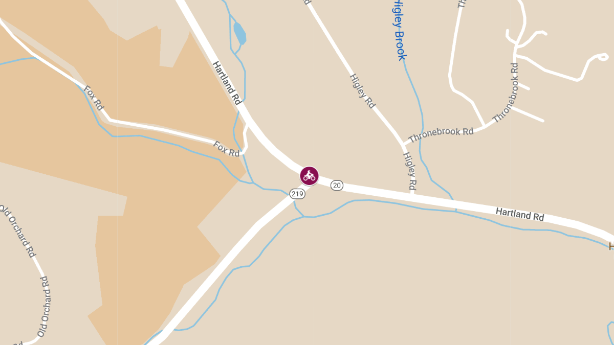 Motorcycle Crash at Rte 20 & Rte 219 Results in Injuries