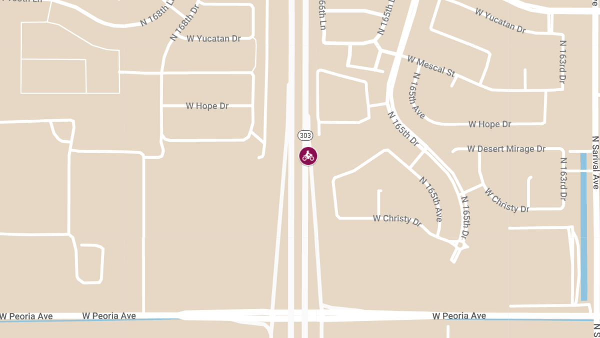 Motorcycle Crash on Loop 303 near Peoria Ave