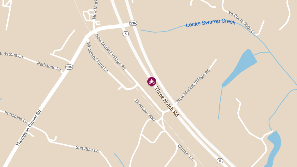 Motorcyclist Airlifted After Crash on Three Notch Rd