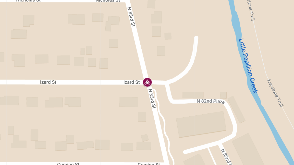 Motorcyclist Injured in Car Crash at 83rd St & Burt St