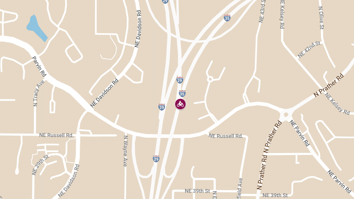 Motorcyclist Injured in Collision on I-35 Interchange