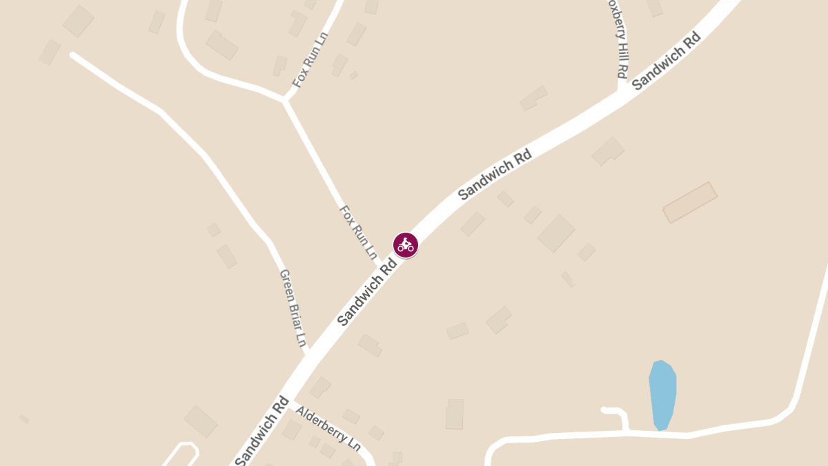 Motorcyclist Injured in Crash at S Sandwich Rd & Fox Hill Rd