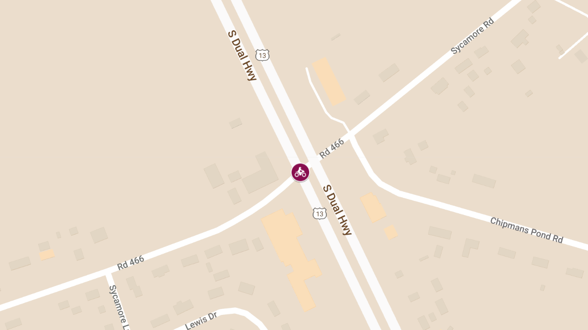 Motorcyclist Injured in Crash at Sycamore Rd & SB Rte 13