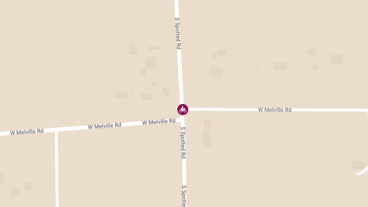 Motorcyclist Killed in Accident on S Spotted Rd and W Melville Rd