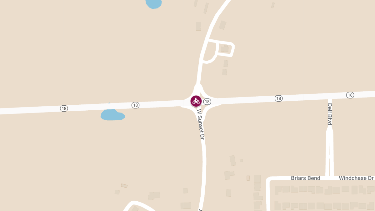 Motorcyclist Killed in Collision at Hwy 18 and W Sunset Dr