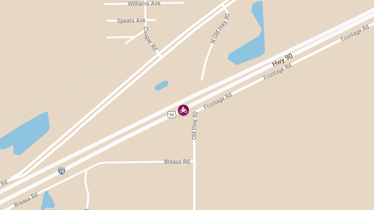 Motorcyclist Killed in Two-Vehicle Crash on U.S. Hwy 90 Near I-10