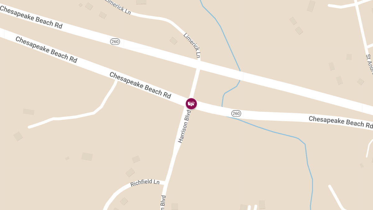 One Injured in Multi-Vehicle Accident on Harrison Blvd near E Chesapeake Beach Rd
