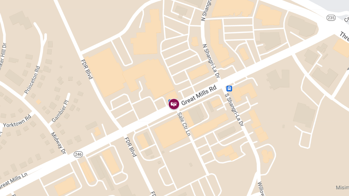 One Injured in Rear-End Accident on Great Mills Rd near S Shangri La Dr