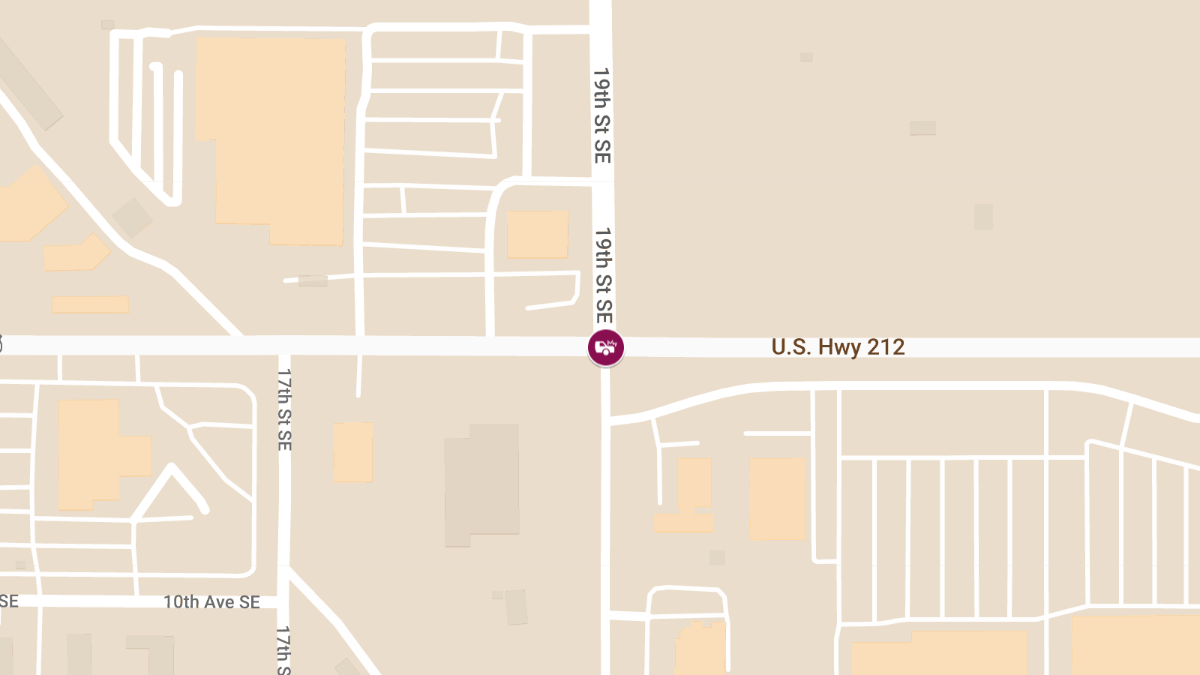 One Injured in Two-Vehicle Crash at 9th Ave & 19th St SE