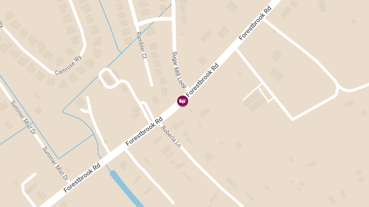 One Injured in Two-Vehicle Crash at Forestbrook Rd & Sugar Mill Loop