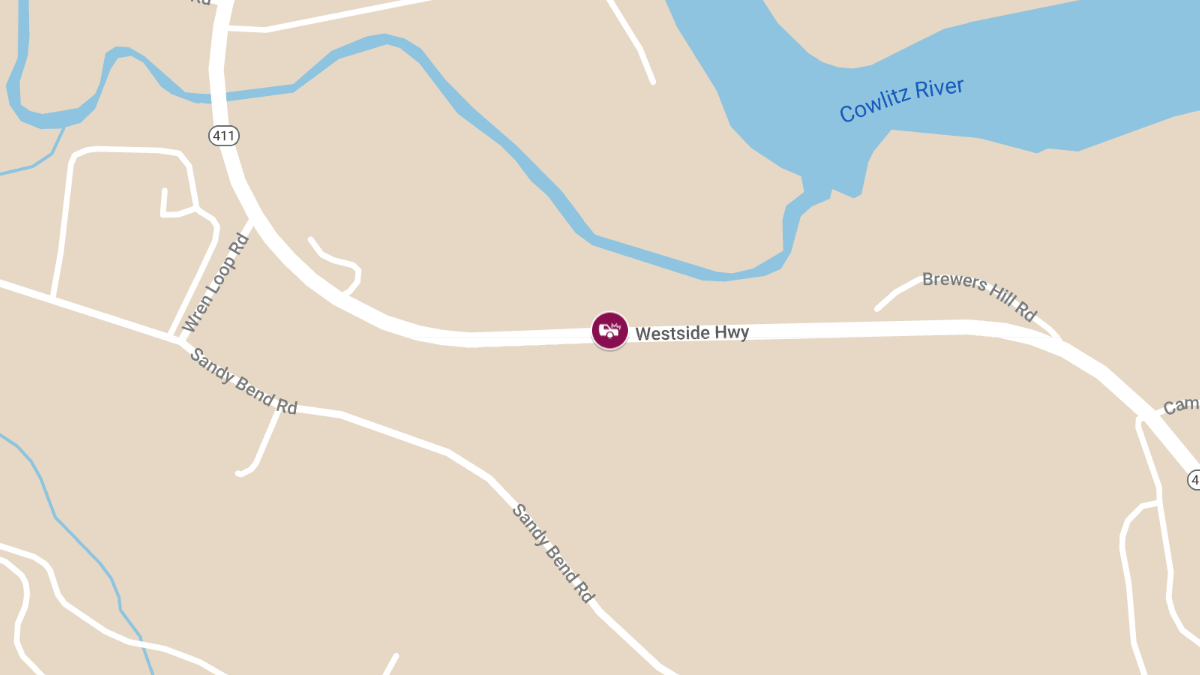 One Injured in Vehicle Accident at West Side Hwy and Burlington Rd