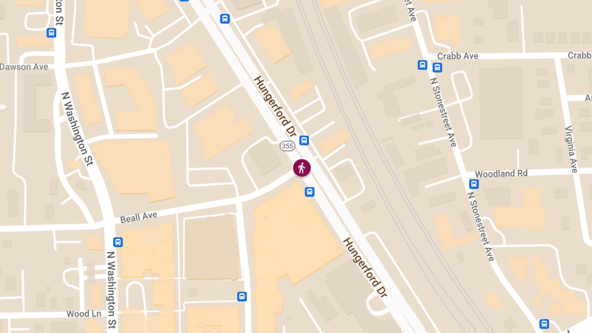 Pedestrian Accident at Hungerford Rd and Beall Ave