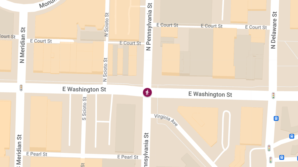 Pedestrian Incident at S Pennsylvania St & E Washington St