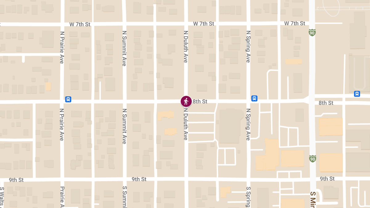 Pedestrian Injured in Car Accident at W 8th St and N Duluth Ave