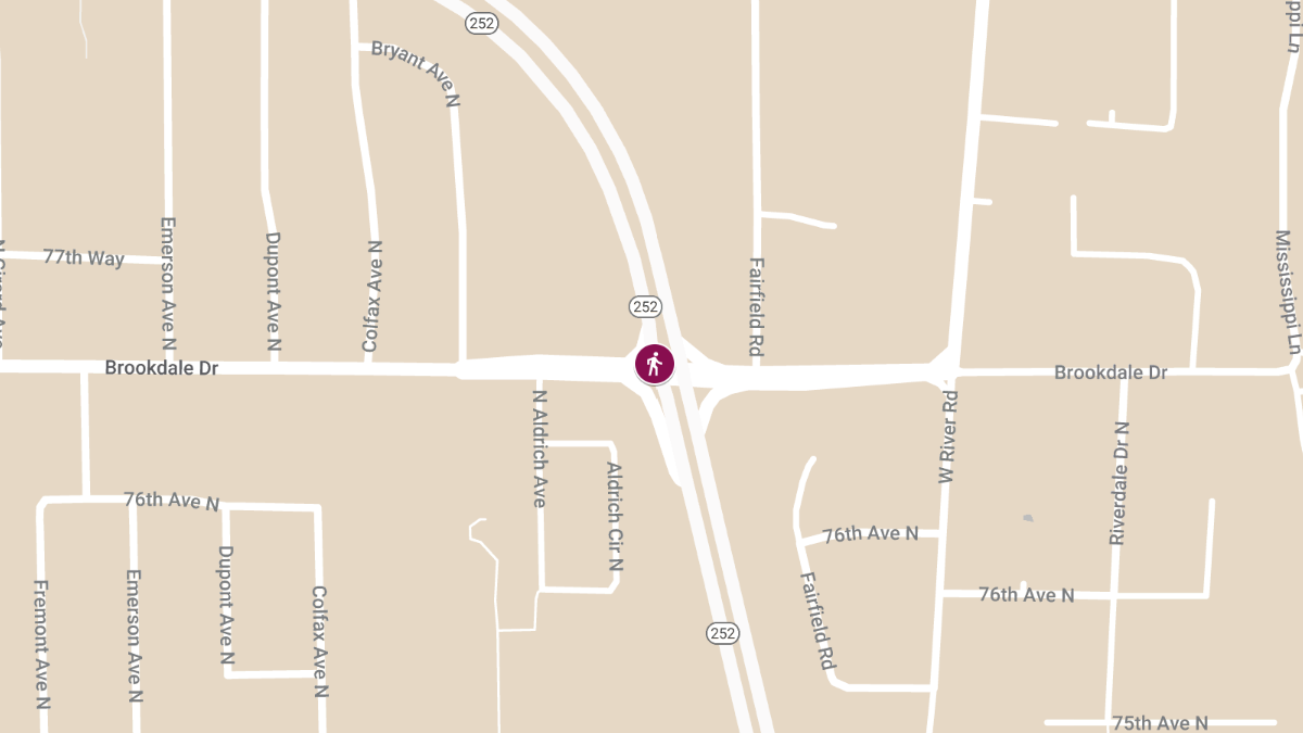 Pedestrian Injured in Crash at Hwy 252 & Brookdale Dr