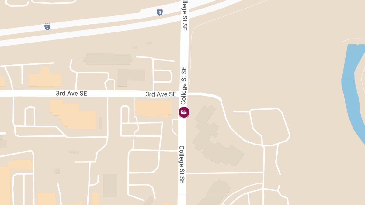 Pedestrian Injured in Vehicle Accident on College St SE at 3rd Ave SE