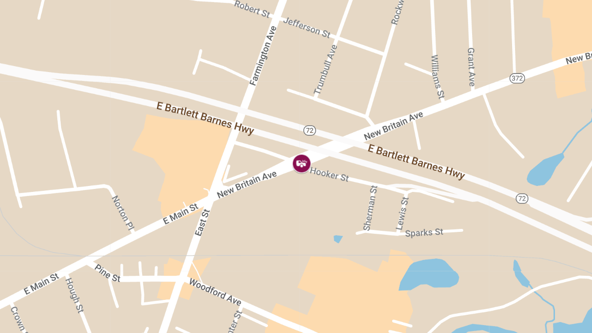 Pedestrian Injured in Vehicle Collision on New Britain Ave and Hooker St