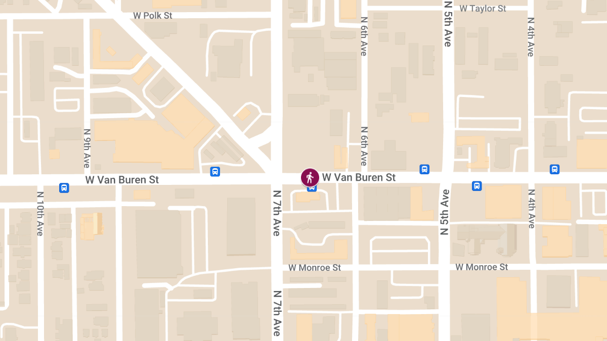Pedestrian Involved Accident on Van Buren St East of 7th Ave