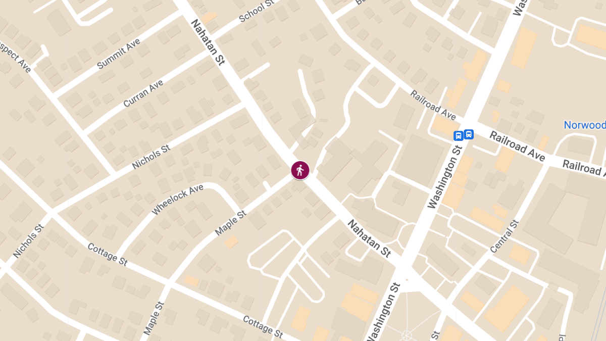Pedestrian Struck at Nahatan St and Maple St