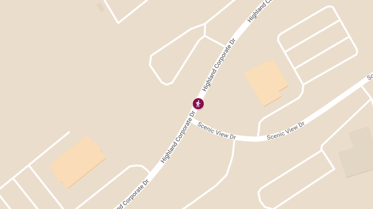 Pedestrian Struck by Vehicle on Highland Corporate Drive Causing Injury