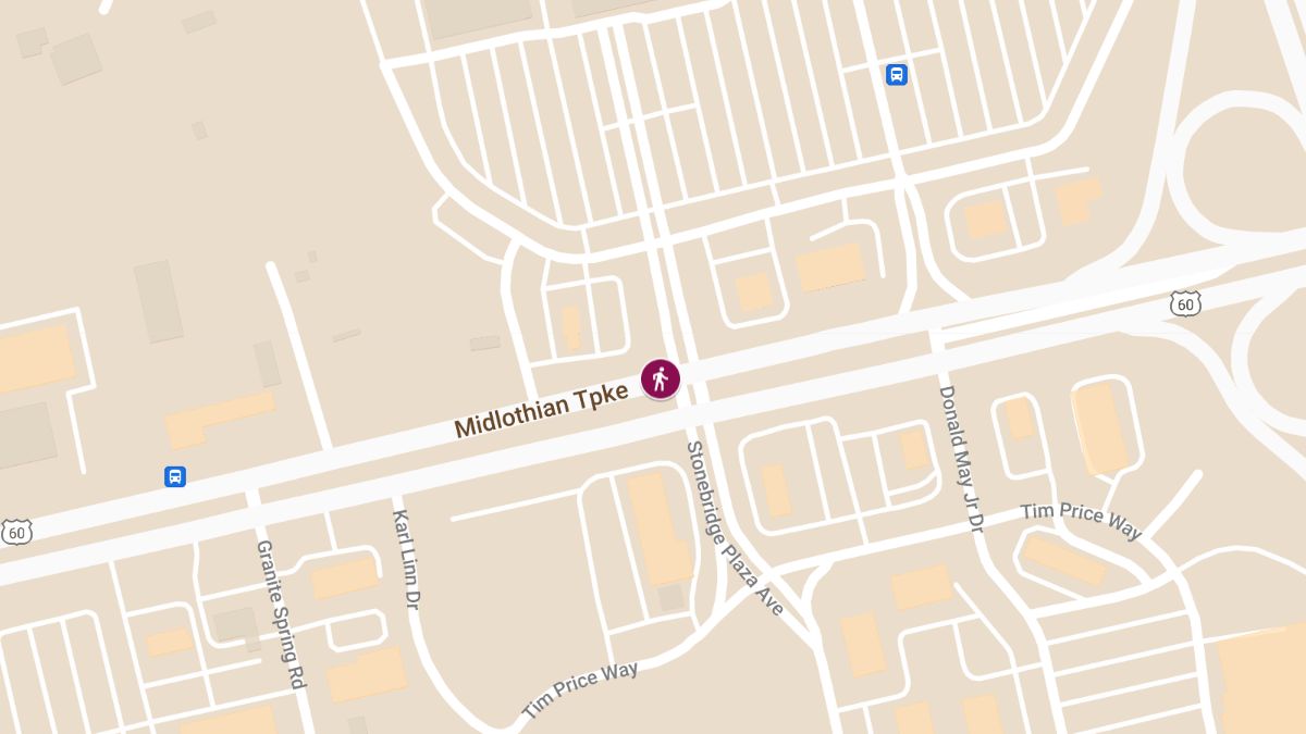 Pedestrian Struck on Midlothian Turnpike