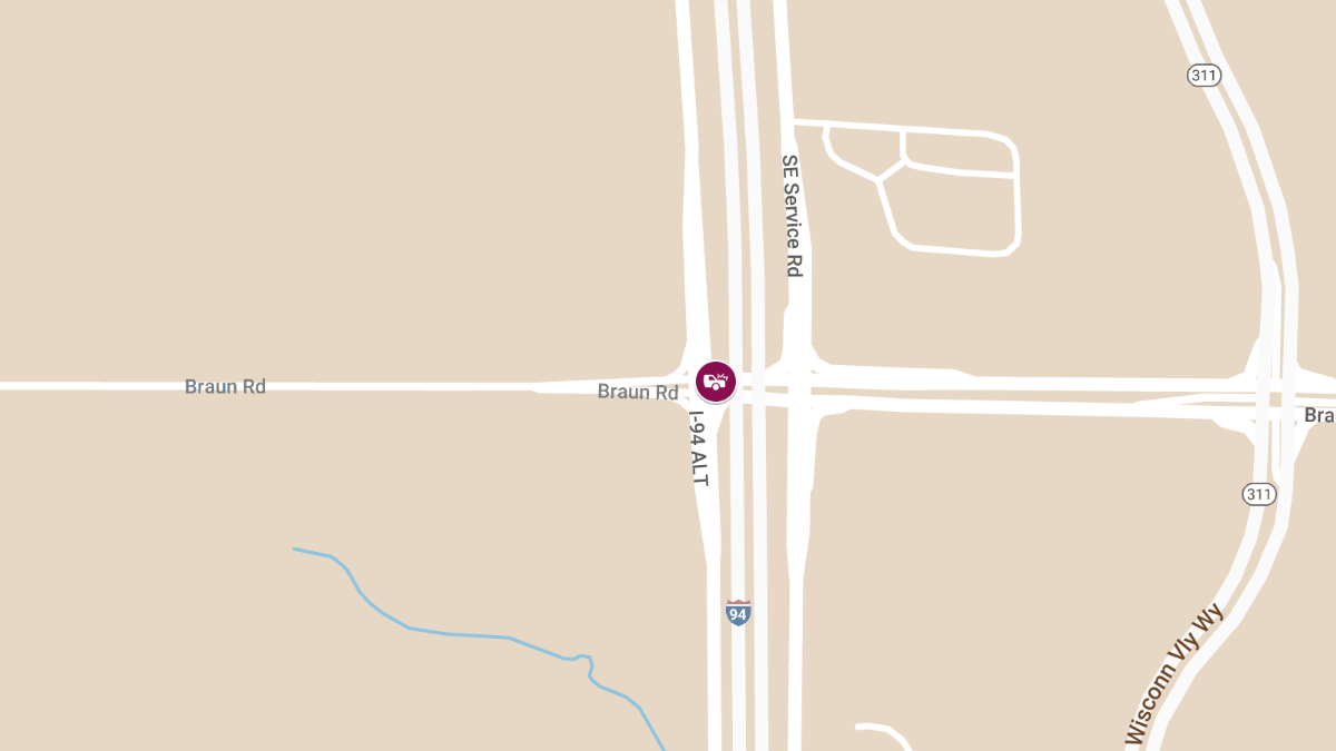Rollover Accident at Bruan Rd and E Frontage Rd causes Injury