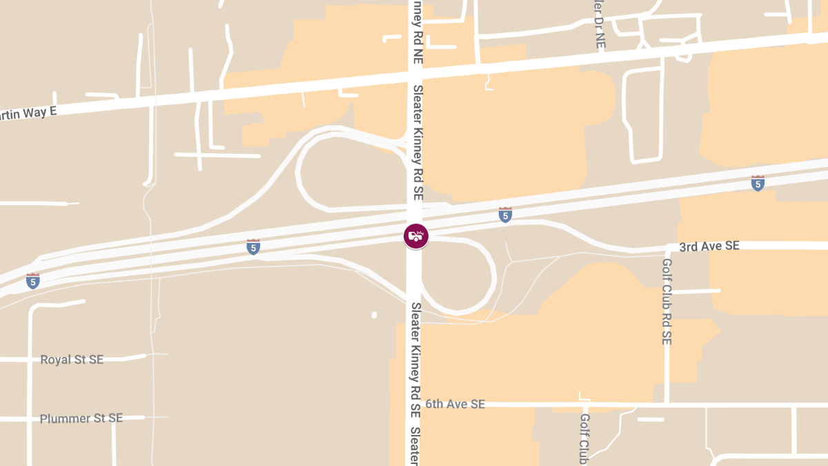 Rollover Collision on I-5 Southbound at Sleater Kinney Rd