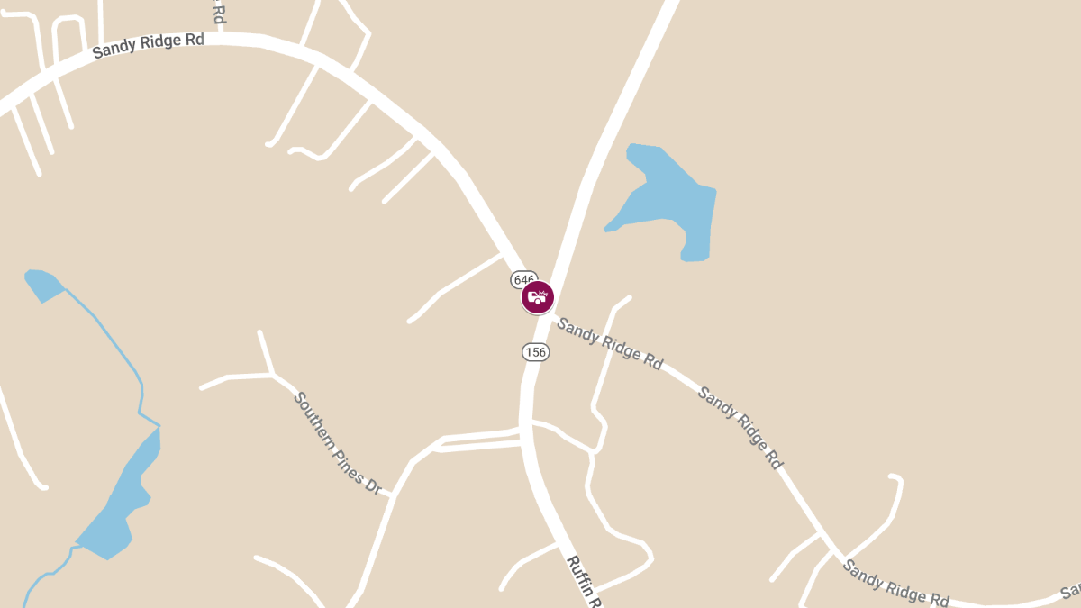 Rollover Crash at Ruffin Rd & Sandy Ridge Rd