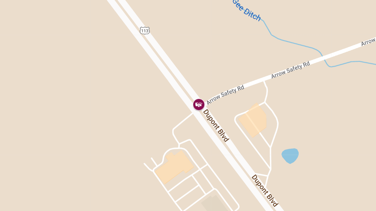 Rollover Crash with Entrapment at Dupont Blvd and Arrow Safety Rd