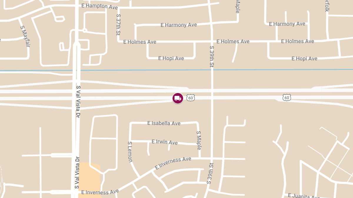 Semi-Truck Accident with Injuries on US 60 near Val Vista Dr