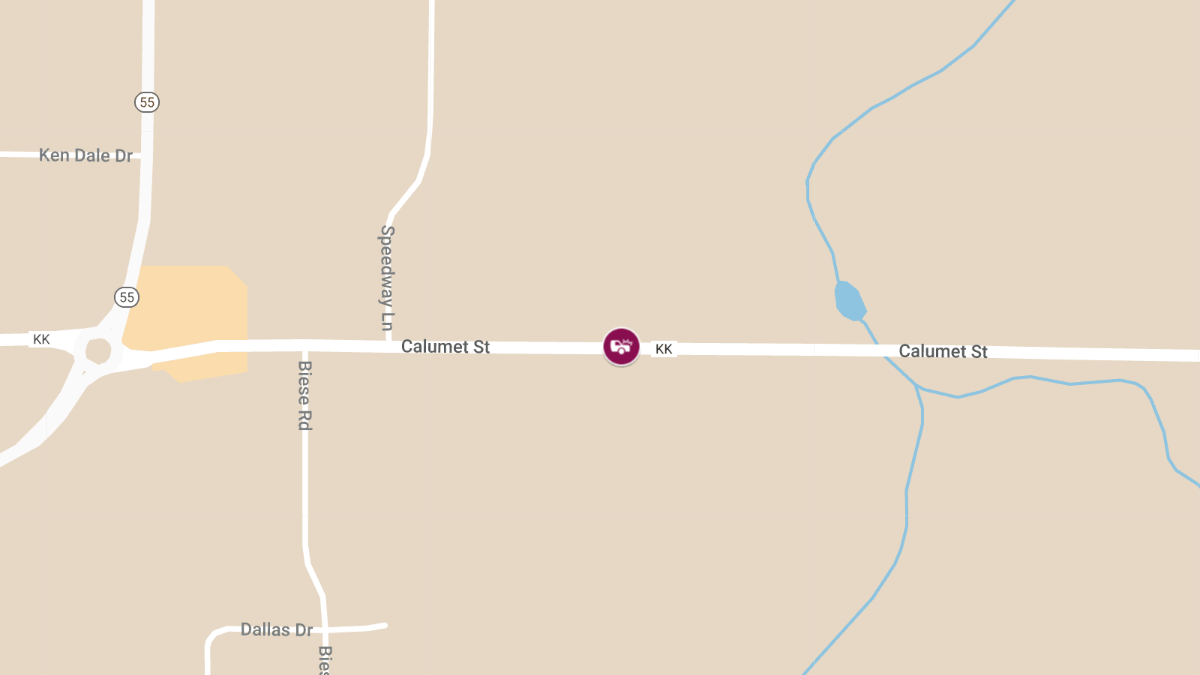 Serious Crash with Injuries on Cty Tk KK Near Harwood Rd