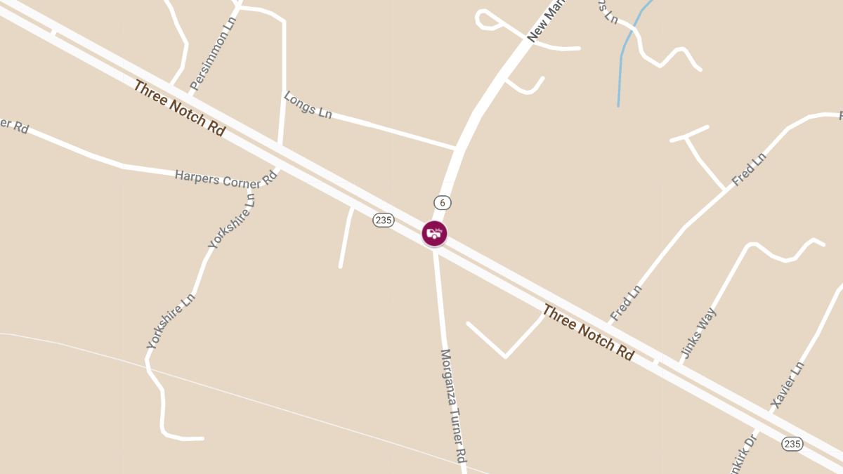 Three Injured in Multi-Vehicle Crash on Turner Rd at Three Notch Rd