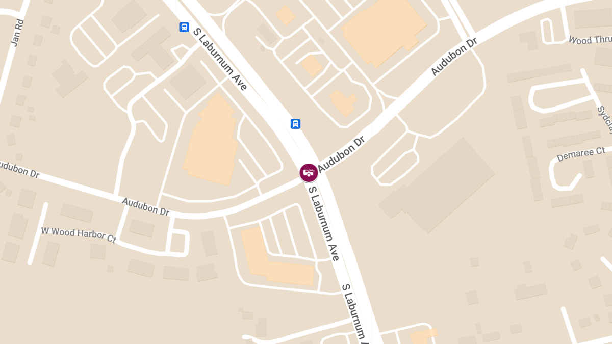 Three Injured in Two-Vehicle Crash at S Laburnum Ave & Audubon Dr
