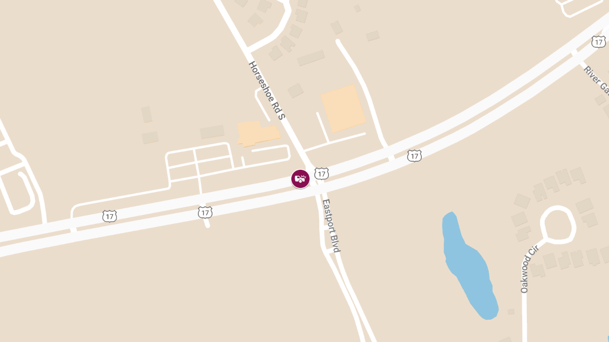 Three Injured in Two-Vehicle Crash on Hwy 17 and Eastport Blvd