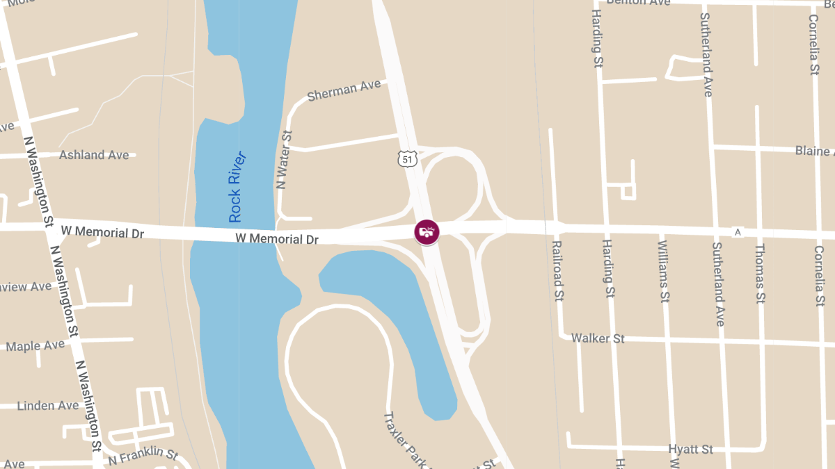 Three-Vehicle Collision with Injuries at N Parker & E Memorial Dr