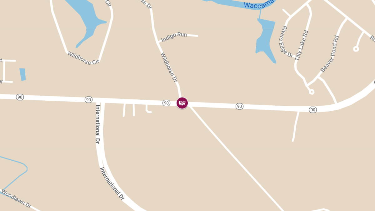 Three-Vehicle Crash at Highway 90 and Wildhorse Dr