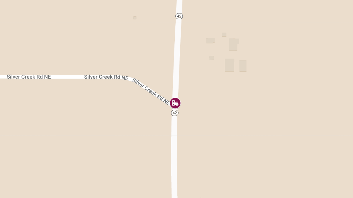 Tractor Driver Critically Injured in Semi-Tractor Collision at Hwy 42 & Silver Creek Rd